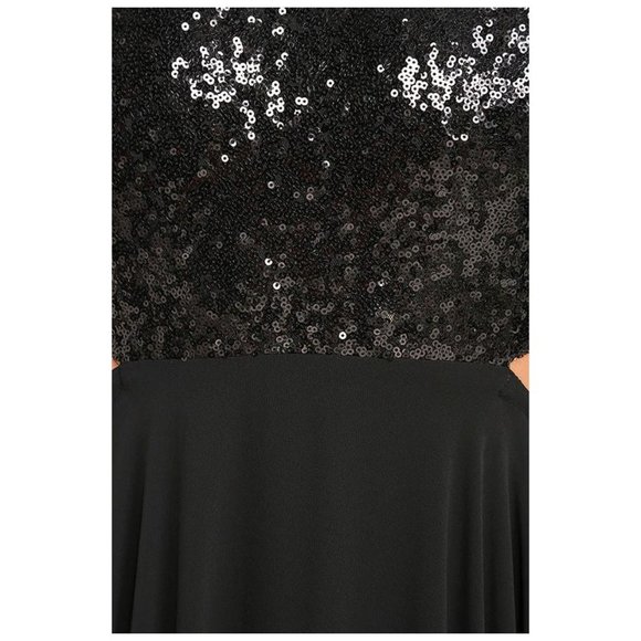 LULU'S Nothin' But Love Black Sequin Maxi Dress sz XS Women's - Picture 6 of 13